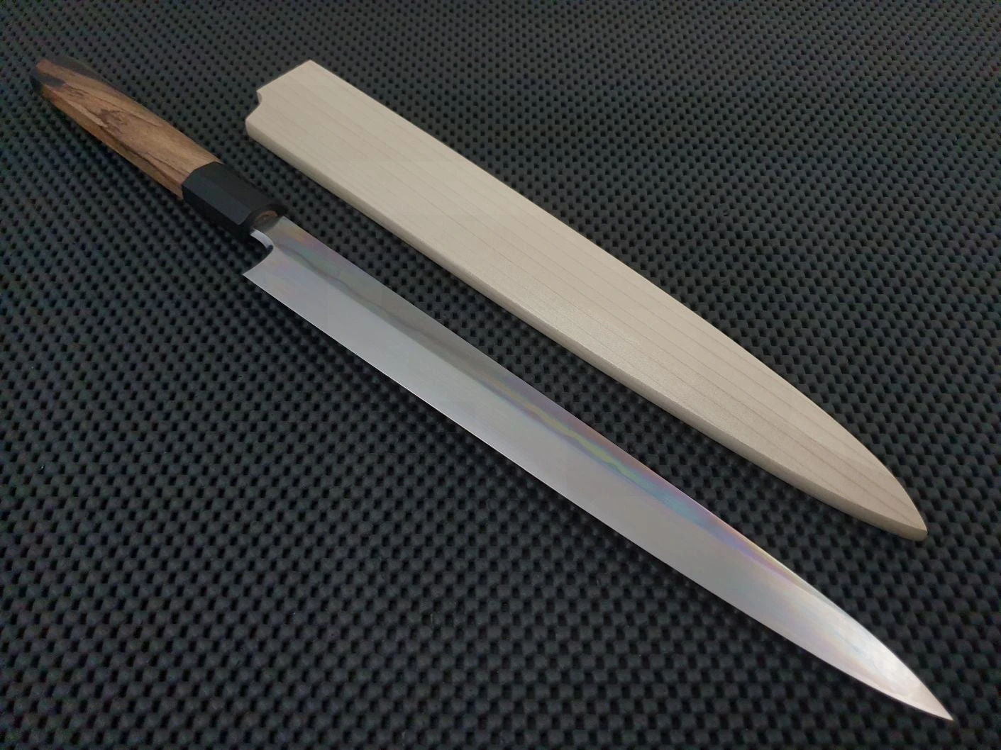 Hitohira Togashi Tanryumon Mizu Honyaki | 300mm Yanagiba Knife (Aogami) 7 Hitohira Togashi Tanryumon Mizu Honyaki | 300mm Yanagiba Knife (Aogami) - Billede 5