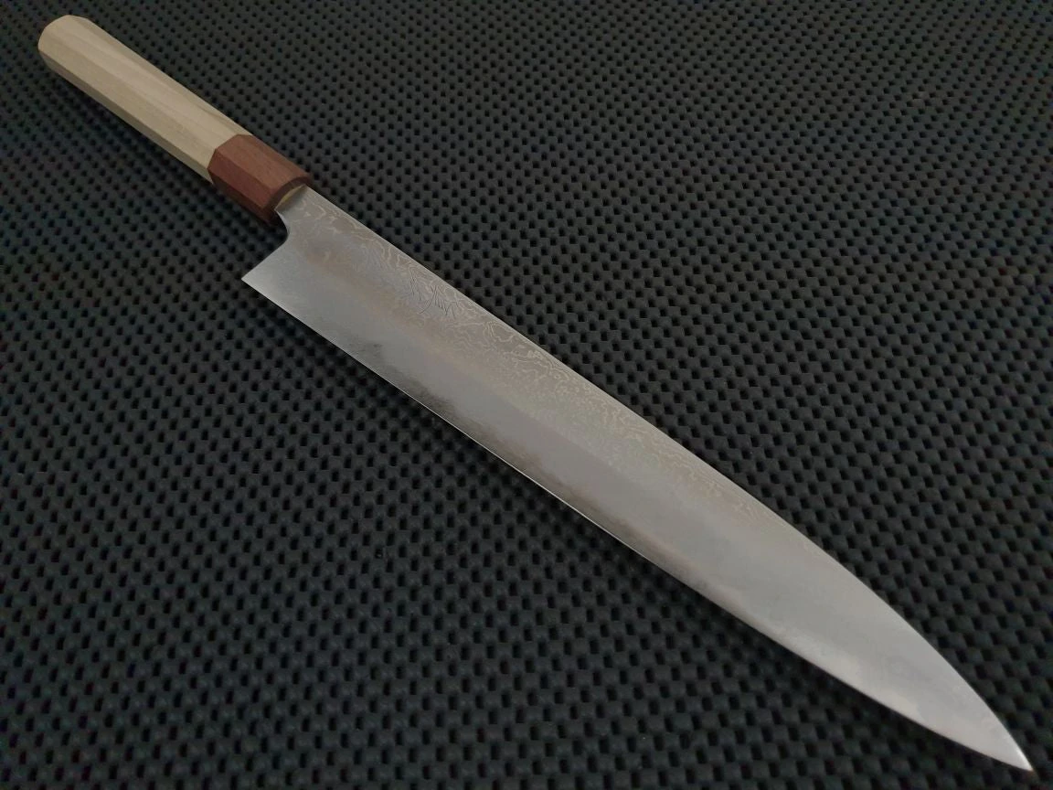 Mazaki Damascus | 270 Sujihiki Knife (Aogami) 4 Mazaki Damascus | 270 Sujihiki Knife (Aogami) - Billede 2