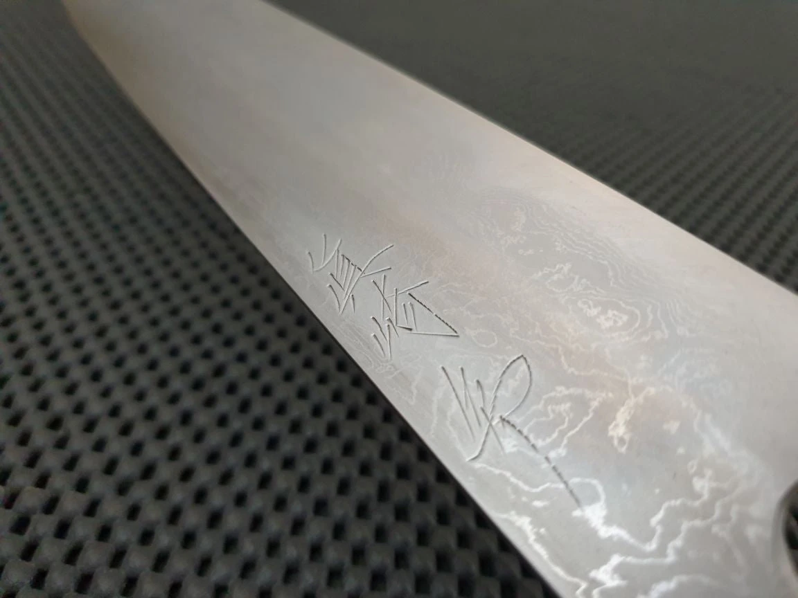 Mazaki Damascus | 270 Sujihiki Knife (Aogami) 6 Mazaki Damascus | 270 Sujihiki Knife (Aogami) - Billede 4