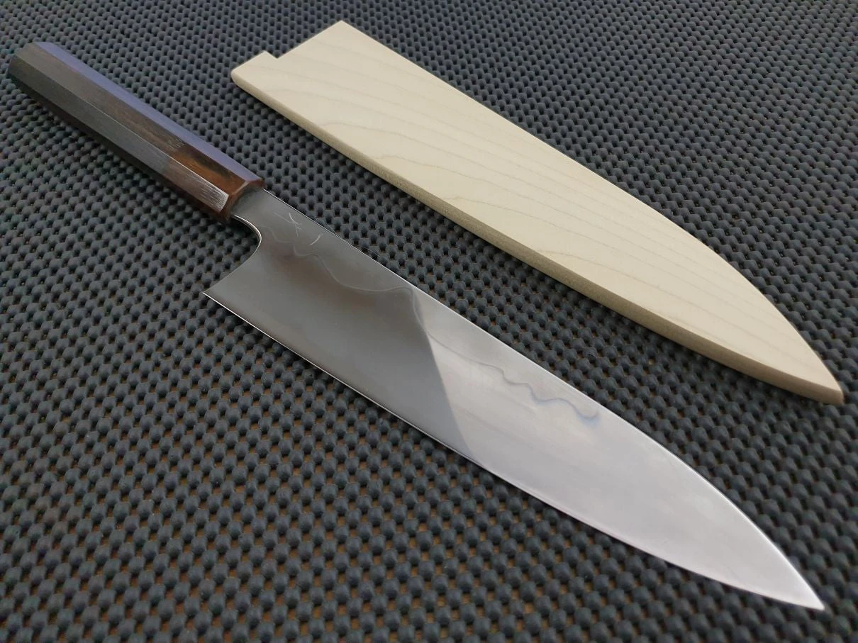 Hitohira Togashi Yohei Mizu Honyaki | 240mm Mt Fuji Gyuto Knife (Shirogami) #025 9 Hitohira Togashi Yohei Mizu Honyaki | 240mm Mt Fuji Gyuto Knife (Shirogami) #025 - Billede 7