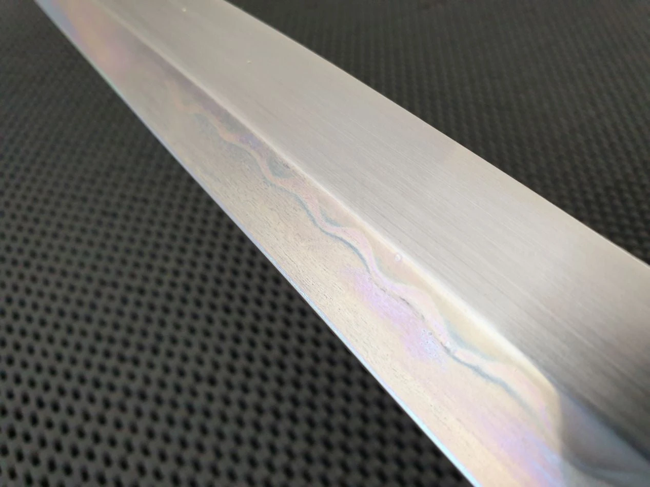 Hitohira Togashi Hakumon Mizu Honyaki | 300mm Kiritsuke Yanagiba Knife (Shirogami) 8 Hitohira Togashi Hakumon Mizu Honyaki | 300mm Kiritsuke Yanagiba Knife (Shirogami) - Billede 6