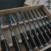 Daitei Suminagashi | 10 Piece Hikoza Bench Chisel Set (Aogami) 1 Daitei Suminagashi | 10 Piece Hikoza Bench Chisel Set (Aogami) -Profil Optik Salgsbutik JapaneseWoodworkingToolShop 14
