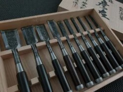 Daitei Suminagashi | 10 Piece Hikoza Bench Chisel Set (Aogami)