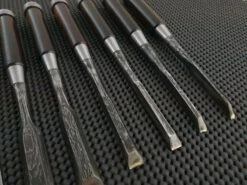Daitei Suminagashi | 10 Piece Hikoza Bench Chisel Set (Aogami) -Profil Optik Salgsbutik JapaneseWoodworkingToolShop 20