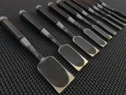 Daitei Suminagashi | 10 Piece Hikoza Bench Chisel Set (Aogami) -Profil Optik Salgsbutik JapaneseWoodworkingToolShop 21