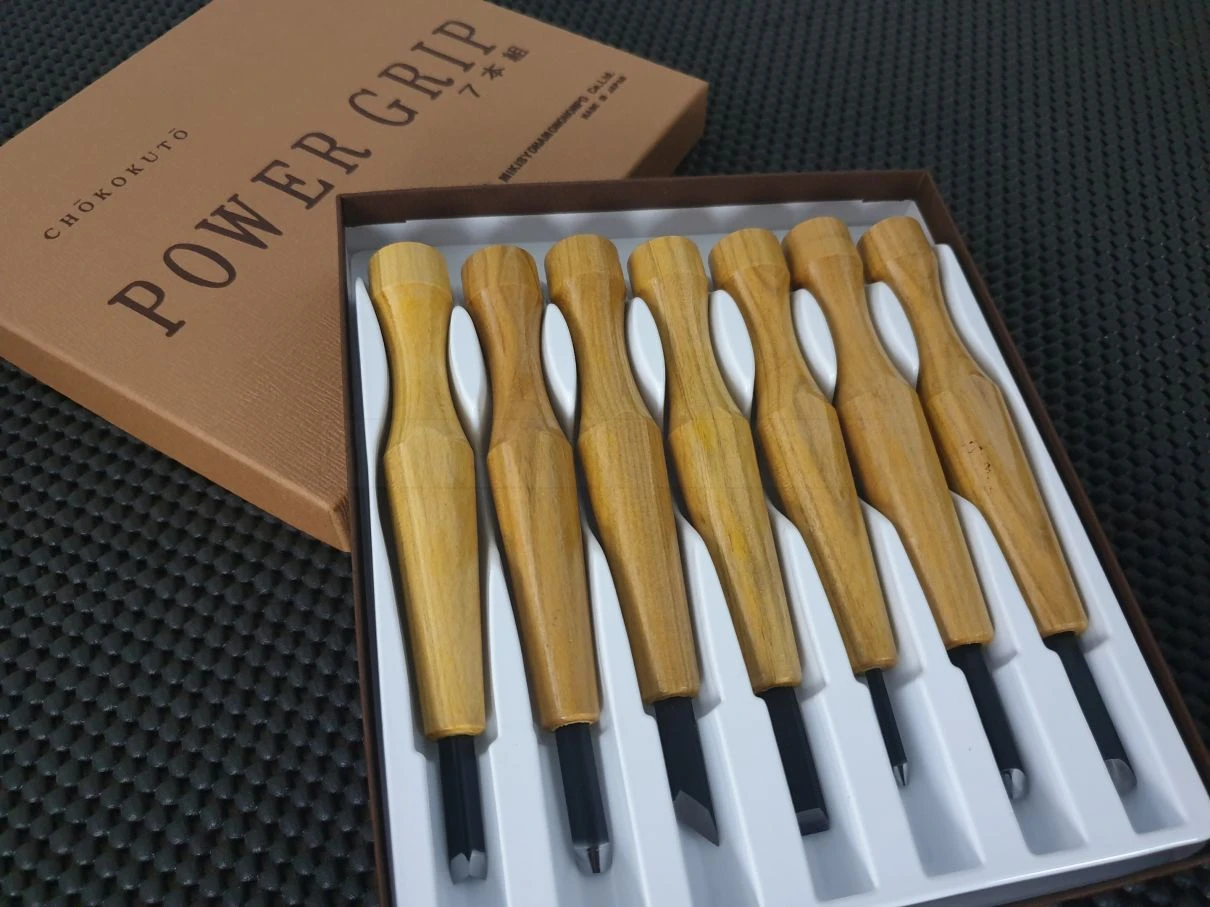 Mikisyo Japanese Carving Chisels | PG-7 Power Grip Set (7 Pieces) 9 Mikisyo Japanese Carving Chisels | PG-7 Power Grip Set (7 Pieces) - Billede 7