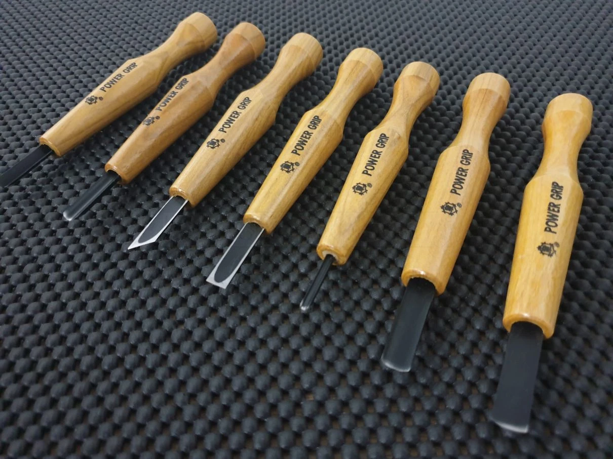 Mikisyo Japanese Carving Chisels | PG-7 Power Grip Set (7 Pieces) 6 Mikisyo Japanese Carving Chisels | PG-7 Power Grip Set (7 Pieces) - Billede 4