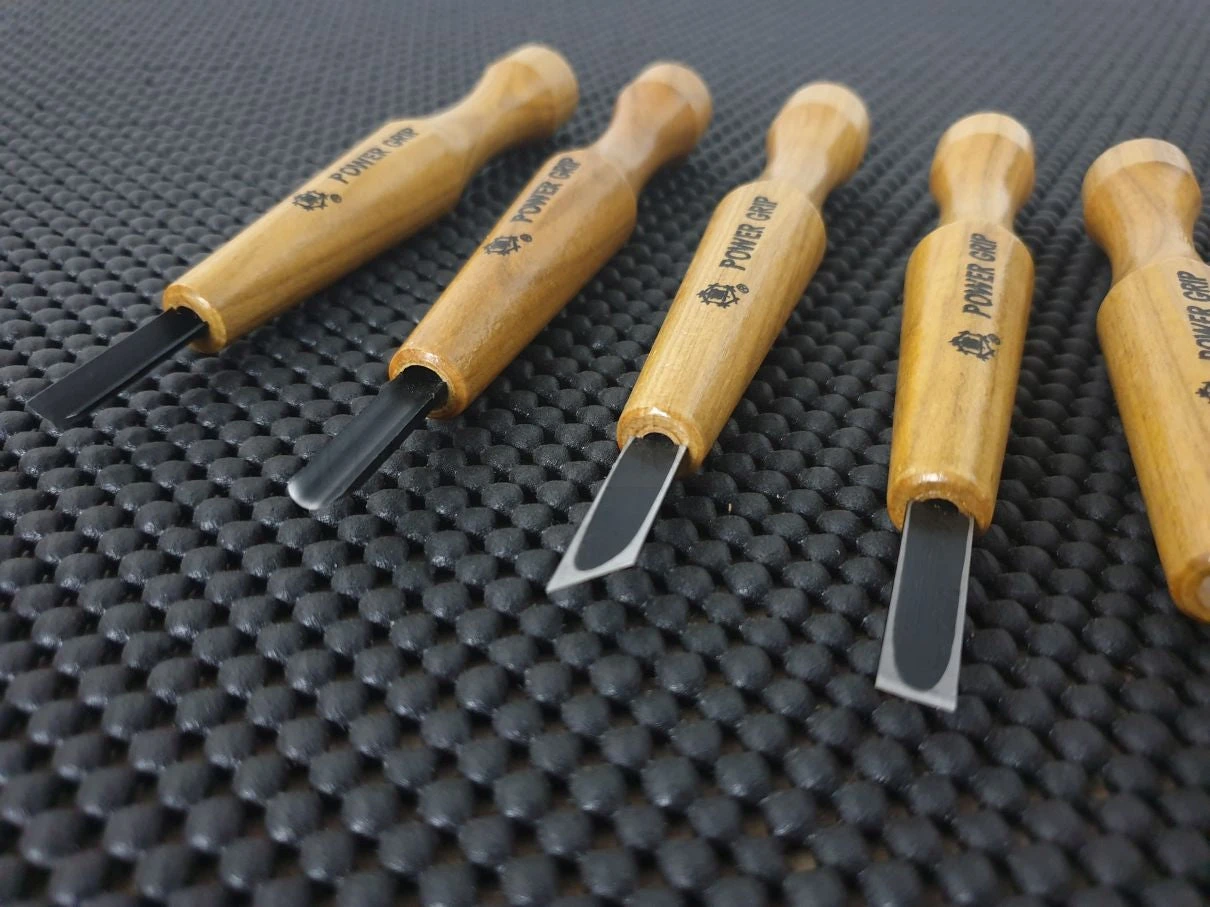 Mikisyo Japanese Carving Chisels | PG-7 Power Grip Set (7 Pieces) 8 Mikisyo Japanese Carving Chisels | PG-7 Power Grip Set (7 Pieces) - Billede 6
