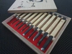 Kawasei Japanese Carving Chisels | Nori-10 Premium Wood Carving Set (10 Pieces)