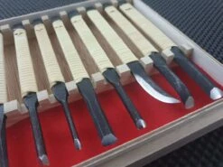 Kawasei Japanese Carving Chisels | Nori-10 Premium Wood Carving Set (10 Pieces) -Profil Optik Salgsbutik Japanese Woodworking Carving Chisel Set 06