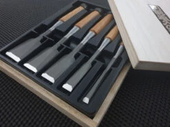 Kanetomo SFS Oire Nomi | 5 Piece Japanese Chisel Set (B Timber Box)