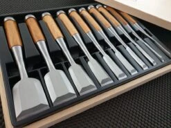 Kanetomo HSS Oire Nomi | 10 Piece Premium Japanese Chisel Set