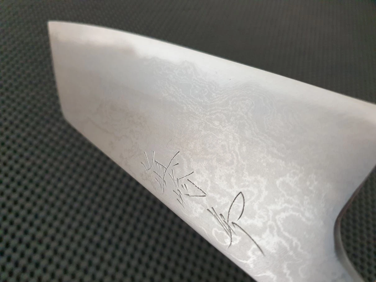 Mazaki Damascus | 160mm Santoku / Bunka Knife 6 Mazaki Damascus | 160mm Santoku / Bunka Knife - Billede 4