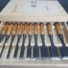 Morihei Yoshitomo Oire Nomi | 10 Piece Japanese Chisel Set (w/ Timber Box)