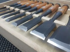 Morihei Yoshitomo Oire Nomi | 10 Piece Japanese Chisel Set (w/ Timber Box) -Profil Optik Salgsbutik Moriehi Oire Nomi Japanese Chisel Set Australia 004
