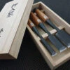 Morihei Yoshitomo Oire Nomi | 3 Piece Japanese Chisel Set (w/ Timber Box)