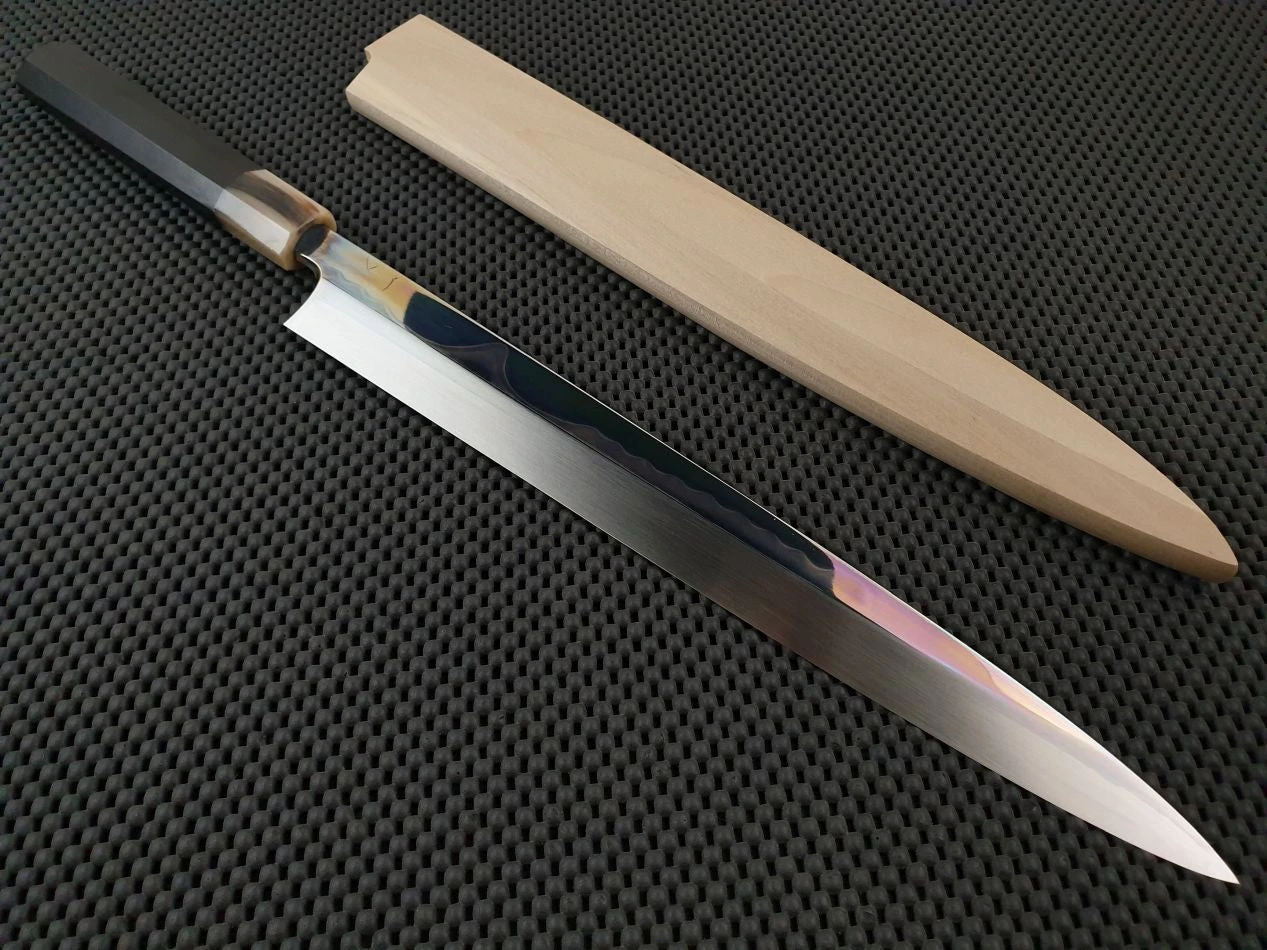 Hitohira Togashi Mizu Honyaki | 330mm Mt Fuji Yanagiba Knife (Shirogami) 12 Hitohira Togashi Mizu Honyaki | 330mm Mt Fuji Yanagiba Knife (Shirogami) - Billede 10