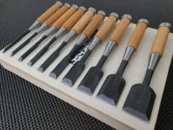 Kanetomo Shirogami Oire Nomi | 10 Piece Japanese Chisel Set