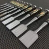 Nomikatsu Shirogami | Umeki-Oire Nomi (Dovetail Chisel)- 9 Piece Set -Profil Optik Salgsbutik NomiJapanasesChisels 00016