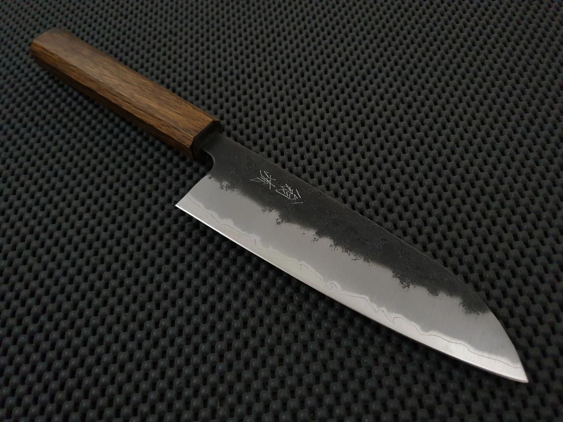 OUL Nashiji | 165 Santoku Knife (Black Oak) 3 OUL Nashiji | 165 Santoku Knife (Black Oak)