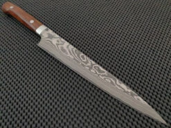 Takeshi Saji | Nickel Damascus 240mm Sujihiki Knife (Iron Wood)