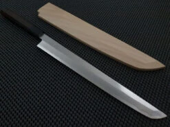Hitohira Kikuchiyo Manzo | 300mm Yanagiba Sakimaru Knife (Aogami) -Profil Optik Salgsbutik SakimaruEbony 006