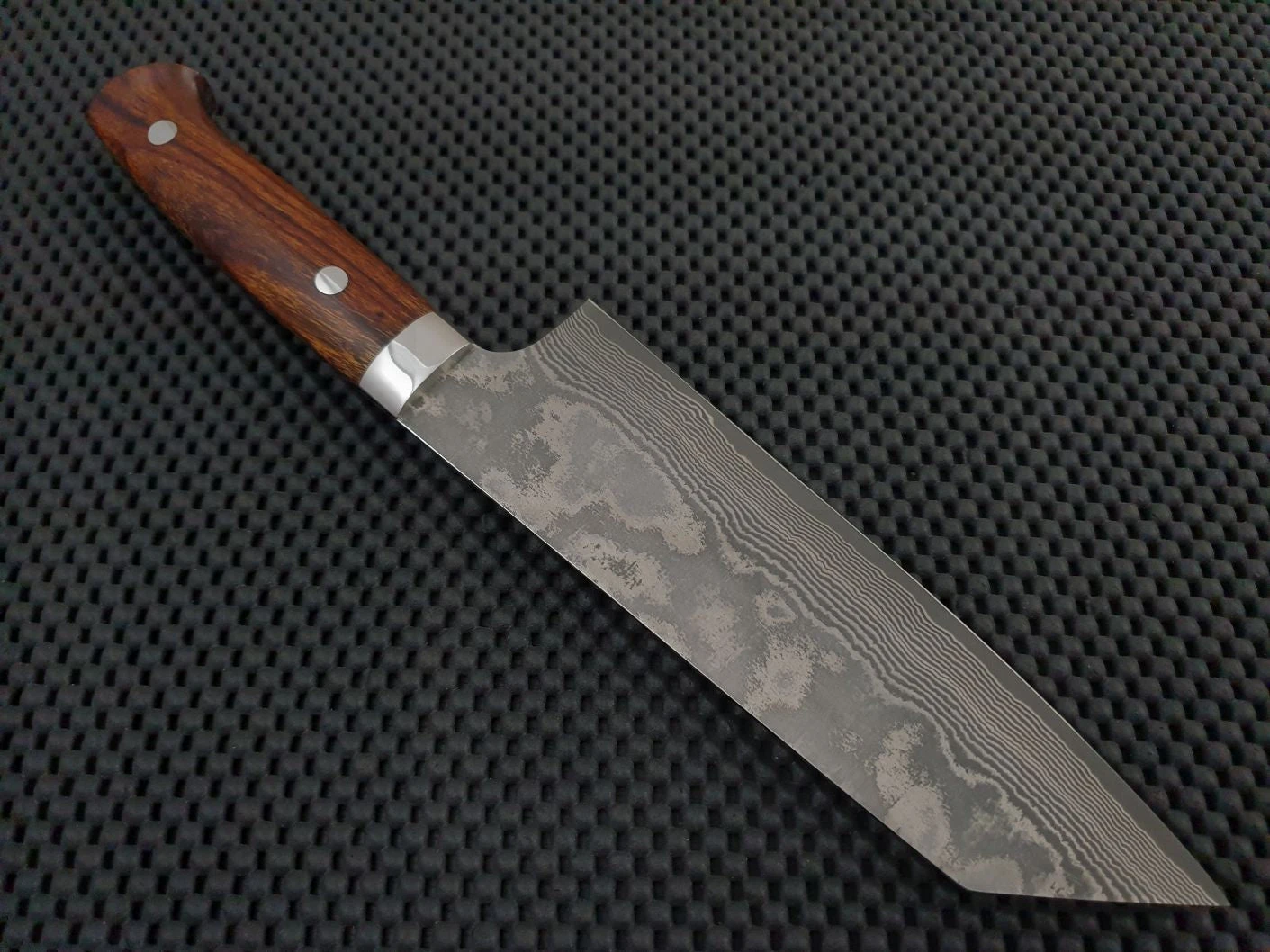 Takeshi Saji | Nickel Damascus 170mm Bunka Knife (Ironwood) 4 Takeshi Saji | Nickel Damascus 170mm Bunka Knife (Ironwood) - Billede 2