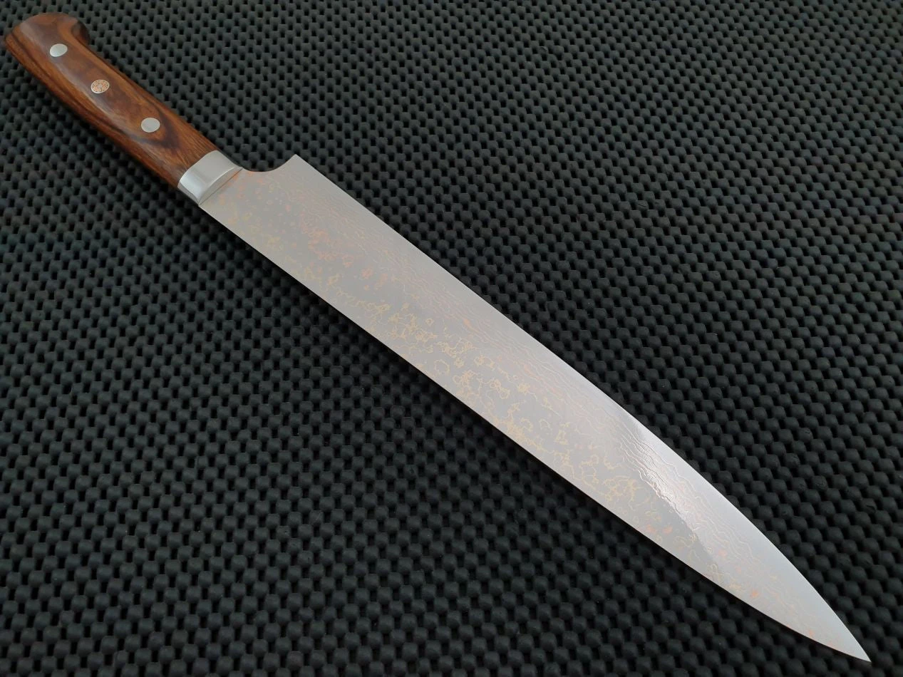 Takeshi Saji | Rainbow Damascus 270mm Sujihiki Knife 5 Takeshi Saji | Rainbow Damascus 270mm Sujihiki Knife - Billede 3