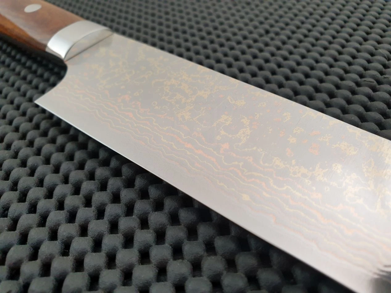 Takeshi Saji | Rainbow Damascus 270mm Sujihiki Knife 9 Takeshi Saji | Rainbow Damascus 270mm Sujihiki Knife - Billede 7