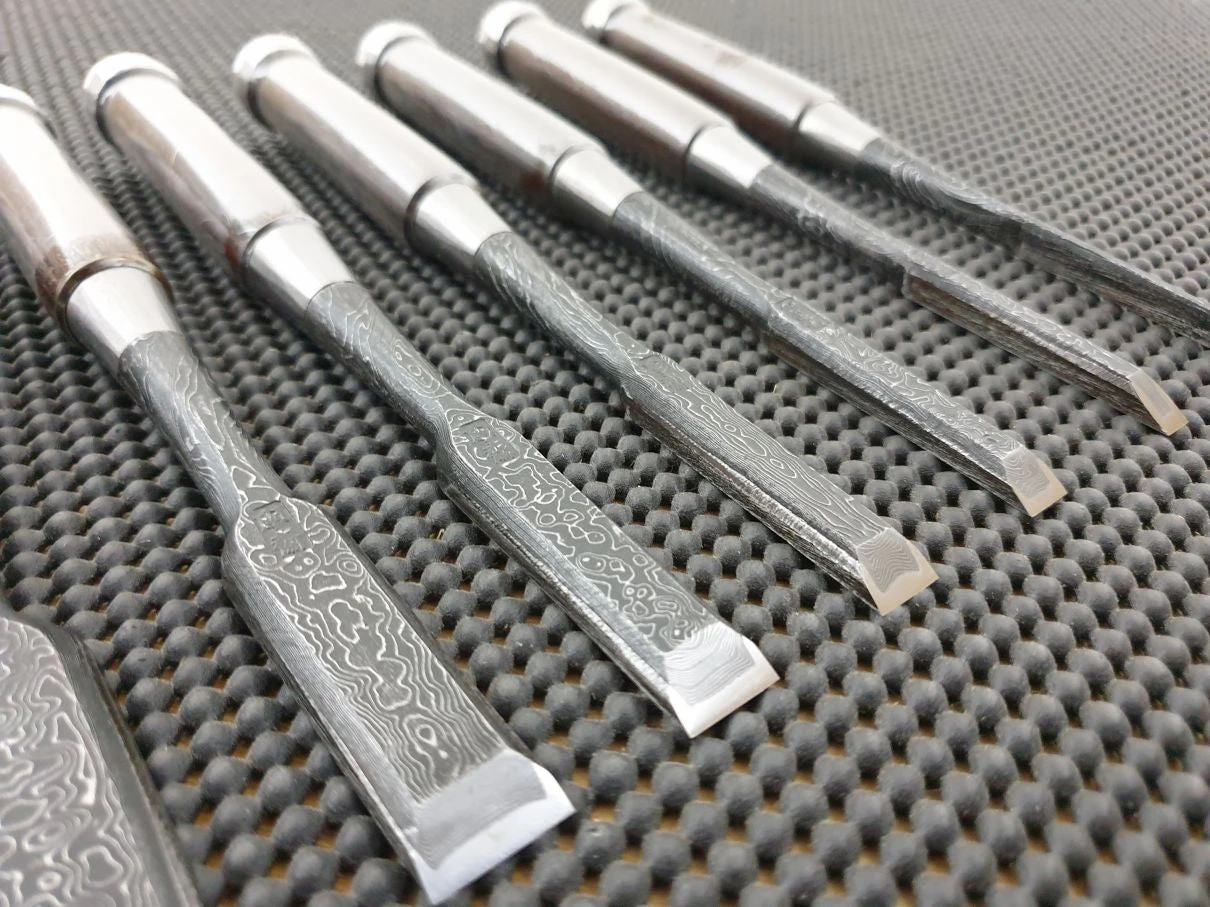 Tasai Suminagashi | 10 Piece Oire Nomi Japanese Chisel Set 7 Tasai Suminagashi | 10 Piece Oire Nomi Japanese Chisel Set - Billede 5